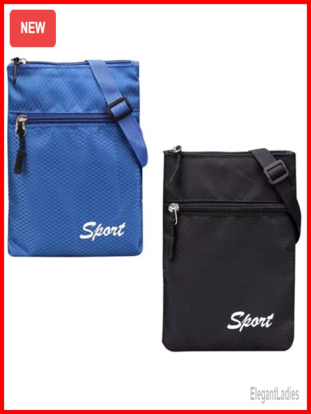 2 Pack Nylon Crossbody Bag Lightweight Mini Shoulder Purse with Zipper Pouch